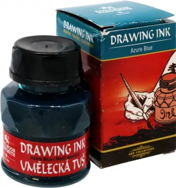 Тушь индийская, синий лазурный обложка книги