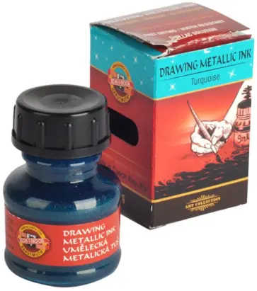 Тушь индийская, металлик бирюзовый обложка книги