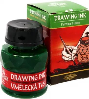 Тушь индийская, зеленый прочный обложка книги