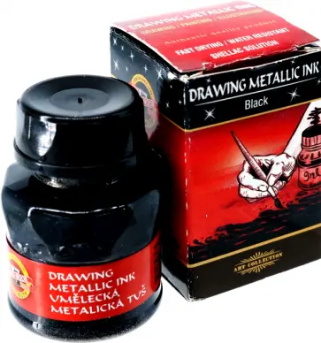 Тушь индийская, металлик черный обложка книги