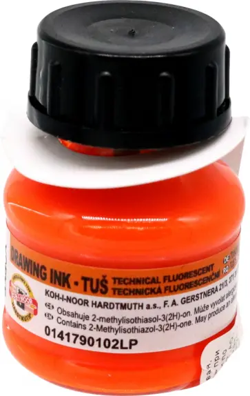 Тушь акриловая плакатная, оранжевая неоновая обложка книги