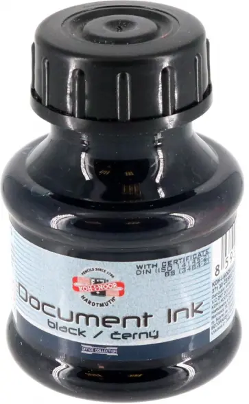 Чернила водо- и светостойкие, черные, флакон 50 гр. обложка книги