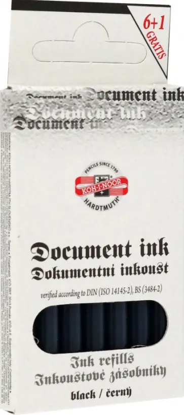 Картриджи для перьевых ручек 6070, 7 штук, черные обложка книги