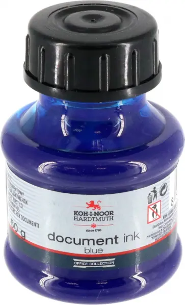 Чернила водо- и светостойкие, синие, флакон 50 гр. обложка книги