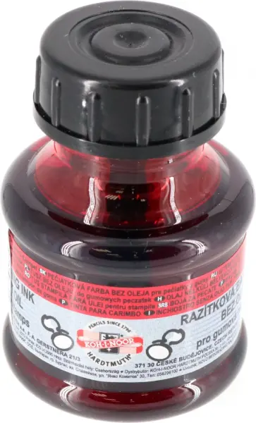 Краска штемпельная, красная, 50 гр. обложка книги