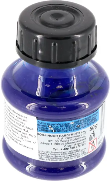 Краска штемпельная, синяя, 50 гр. обложка книги