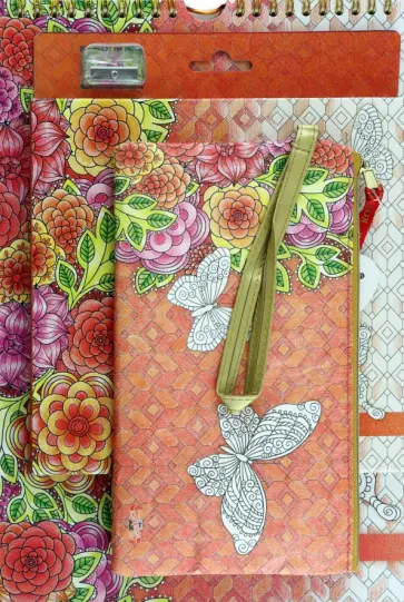 Набор для арт-терапии (блокнот для арт-терапии + пенал + 24 цветных карандаша) обложка книги