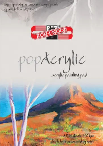 Бумага для акриловых красок, А3, 10 листов Бумага для акриловых красок, А3, 10 листов обложка книги