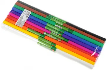 Набор креповой бумаги в рулоне, 10 цветов обложка книги