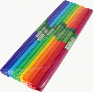 Набор креповой бумаги в рулоне, 10 цветов обложка книги