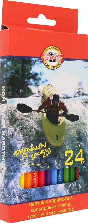 Карандаши цветные Sport, 24 цвета обложка книги