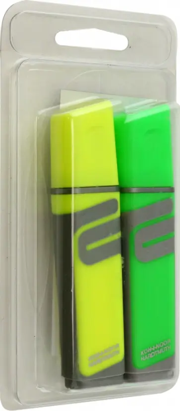 Набор маркеров-текстовыделителей 2226, 2 штуки, желтый, зеленый обложка книги