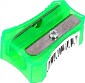 Точилка пластиковая с запасным лезвием 0041, в ассортименте обложка книги