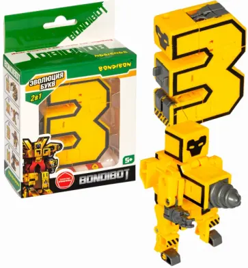 Трансформер 2 в 1 BONDIBOT буква "З" обложка книги