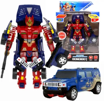 Трансформер 2в1 Bondibot. Робот-автомобиль, Джип красный обложка книги