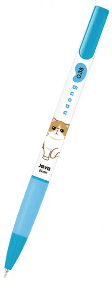 Ручка шариковая автоматическая Naong Exotic, 0,38 мм., голубая обложка книги