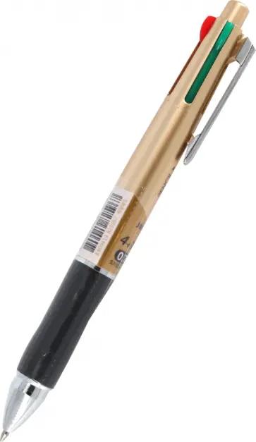Ручка шариковая автоматическая Multipen, 4 цвета и карандаш, золотая обложка книги