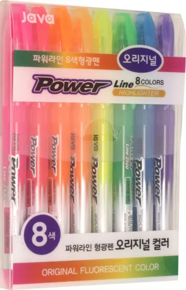 Набор текстовыделителей Рower Line, 8 цветов обложка книги