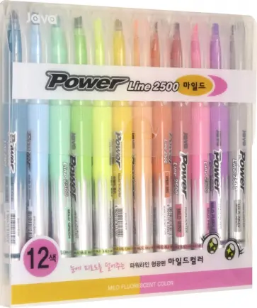 Набор текстовыделителей Рower Line, 12 цветов обложка книги