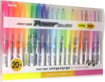 Набор текстовыделителей Рower Line, 20 цветов обложка книги