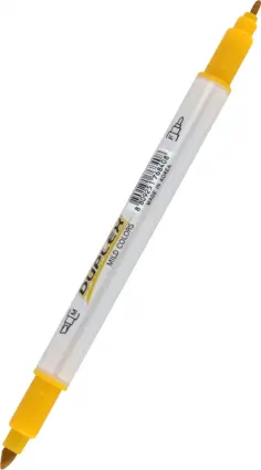 Текстовыделитель двусторонний Duplex, золотой обложка книги