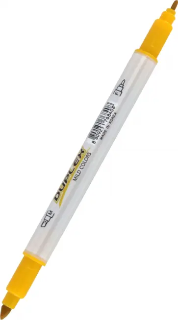 Текстовыделитель двусторонний Duplex, золотой обложка книги