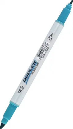 Текстовыделитель двусторонний Duplex, голубой обложка книги