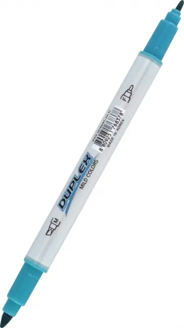 Текстовыделитель двусторонний Duplex, голубой обложка книги