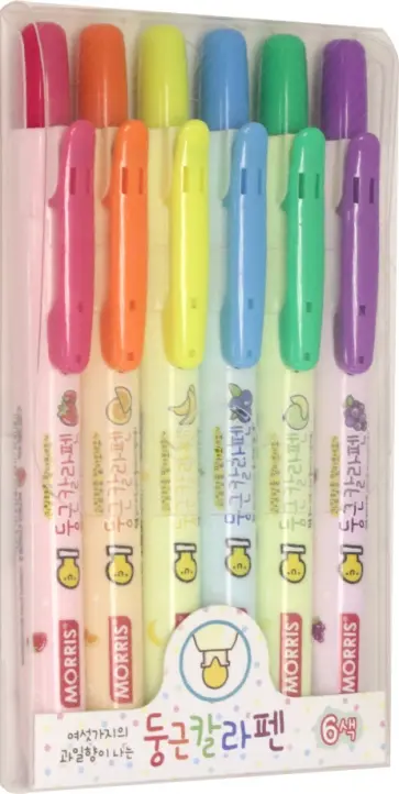 Набор автоматических ароматизированных маркеров, 6 цветов обложка книги