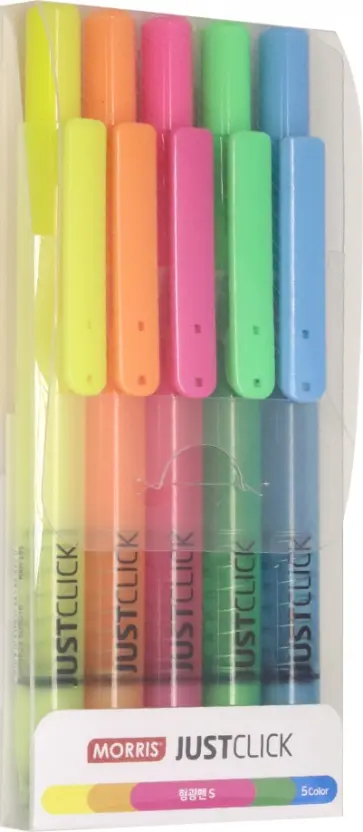 Набор текстовыделителей автоматических Highlighter-S, 5 цветов обложка книги