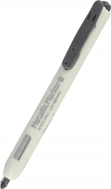Маркер автоматический Metallic Marker, серебряный обложка книги