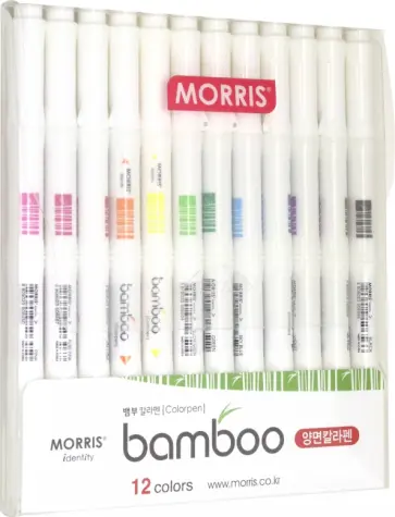 Набор двусторонних маркеров Bamboo Color Pen, 12 цветов обложка книги
