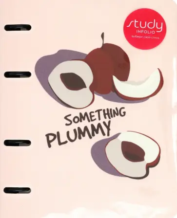 Тетрадь с кольцевым механизмом Plummy. Фрукты, 120 листов, клетка обложка книги