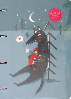 Тетрадь с кольцевым механизмом Scarytale. Волк и девочка, 120 листов, клетка, А4 обложка книги