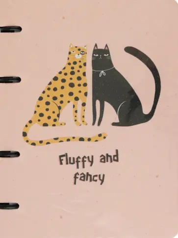 Тетрадь с кольцевым механизмом Silly. Кот и леопард, 120 листов, клетка обложка книги