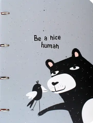 Тетрадь с кольцевым механизмом Silly. Медведь, А4, 120 листов, клетка обложка книги