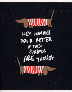 Тетрадь Hey human. Таксы, 48 листов, клетка обложка книги