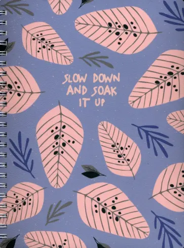 Тетрадь Sentiment. Листья на синем, 80 листов, клетка обложка книги