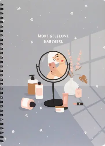 Тетрадь на гребне Blogger. Зеркало, А4, 96 листов, клетка обложка книги