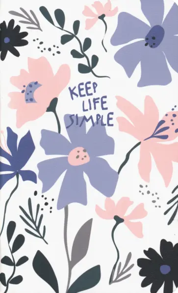 Блокнот Sentiment. Синие цветы, 48 листов, линия обложка книги