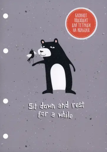 Блокнот Silly. Медведь, 80 листов, линия, А5 обложка книги