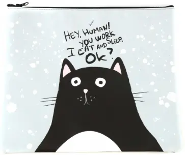 Папка для тетрадей Hey human. Кот, А5+ обложка книги