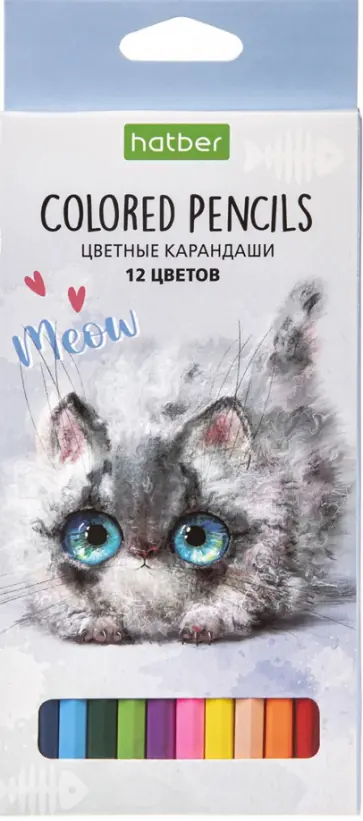 Карандаши цветные Кошарики, 12 цветов обложка книги