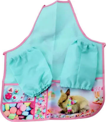 Фартук Mini Кролик, с нарукавниками, с двумя карманами обложка книги