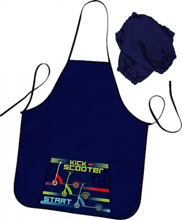 Фартук для труда Твой самокат, с карманом обложка книги