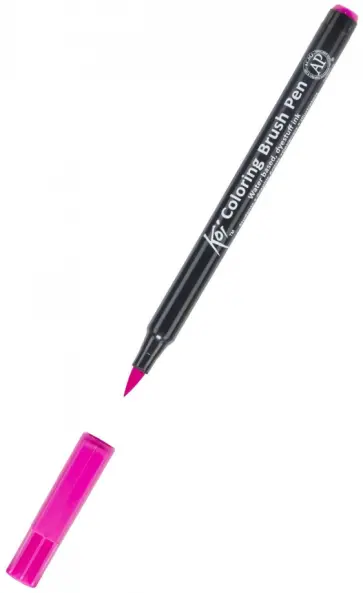 Маркер акварельный Koi кисточка, №221 Розовато-красный обложка книги