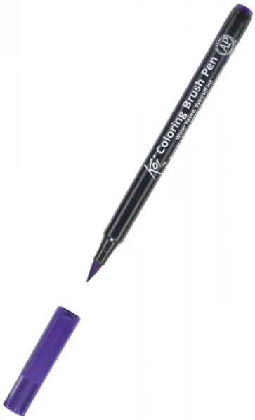 Маркер акварельный Koi кисточка, №24 Пурпурный обложка книги