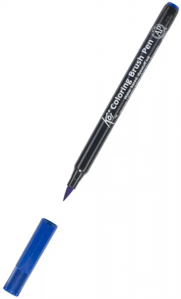 Маркер акварельный Koi кисточка, №36 Синий обложка книги