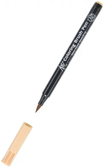 Маркер акварельный Koi кисточка, №407 Коричневый древесный обложка книги