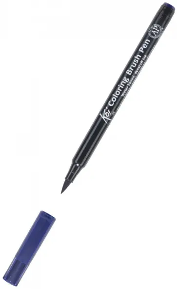 Маркер акварельный Koi кисточка, №43 Лазурь берлинская обложка книги